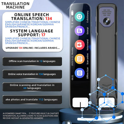 Intelligent Scanning Pen for English Learning, High-Precision Text Capture and Multi-Language Translation