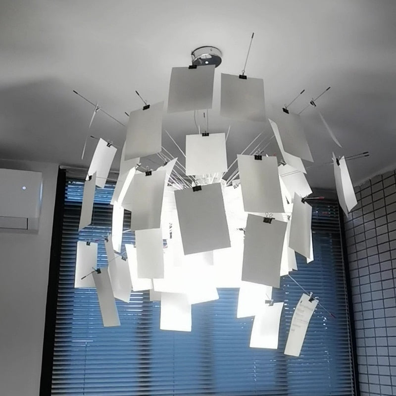 Customizable DIY Zettel Chandelier by Ingo Maurer: A Personal Touch in Illumination