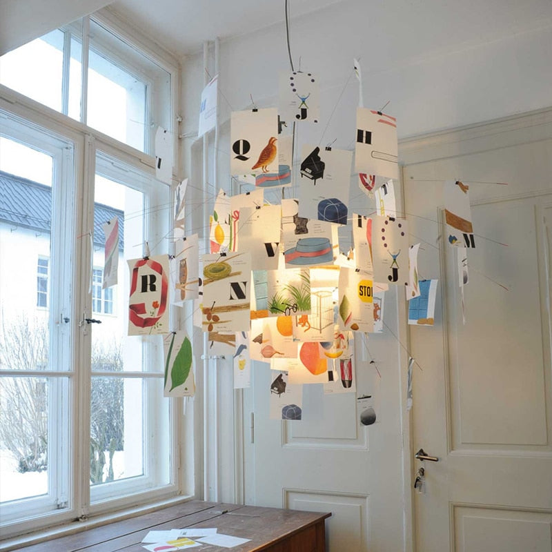 Customizable DIY Zettel Chandelier by Ingo Maurer: A Personal Touch in Illumination