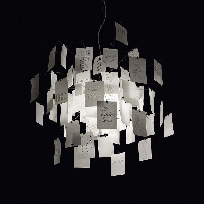 Customizable DIY Zettel Chandelier by Ingo Maurer: A Personal Touch in Illumination