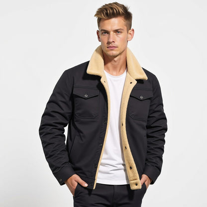 Geïsoleerd Heren Sherpa Jas – Trucker Stijl, Gevoerd