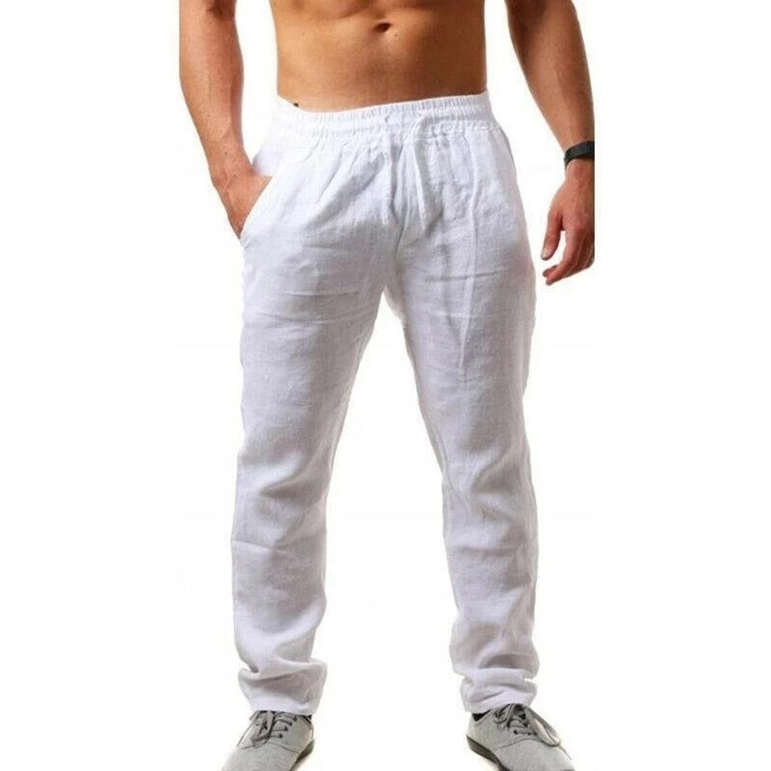Variant image for Lightweight Men's Linen Pants - Breathable Casual Trousers in Neutral Colors for Summer Comfort-37