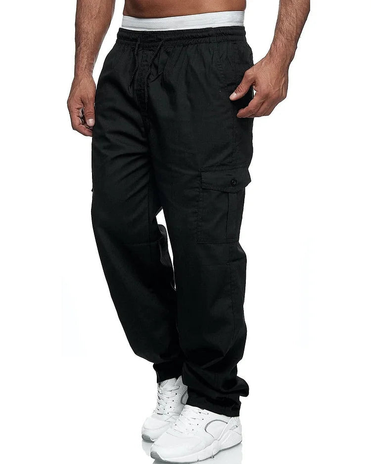 Durable men's cargo pants – versatile pockets, breathable fabric, for outdoor activities 2