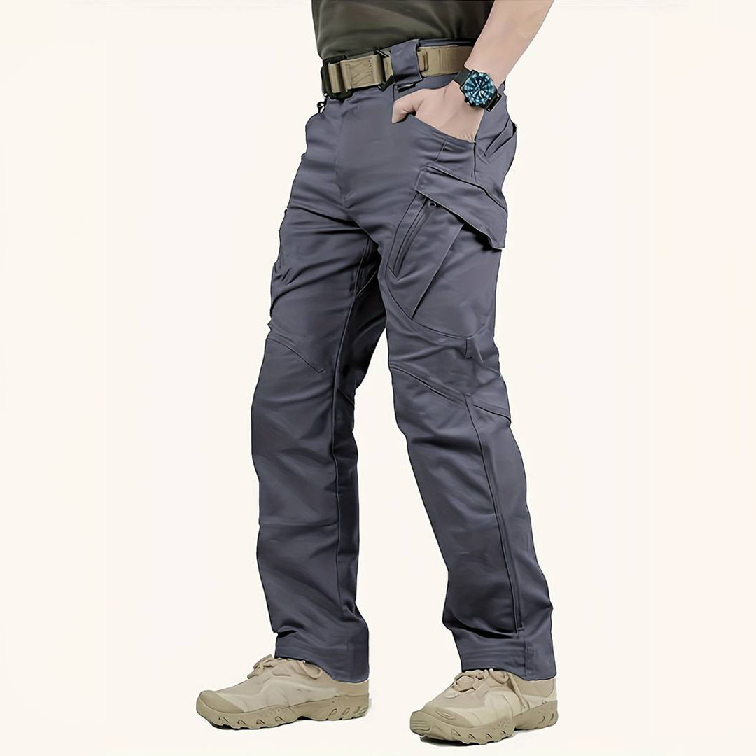 Durable men's cargo summer pants – relaxed fit, high-quality polyester, for outdoor activities 0
