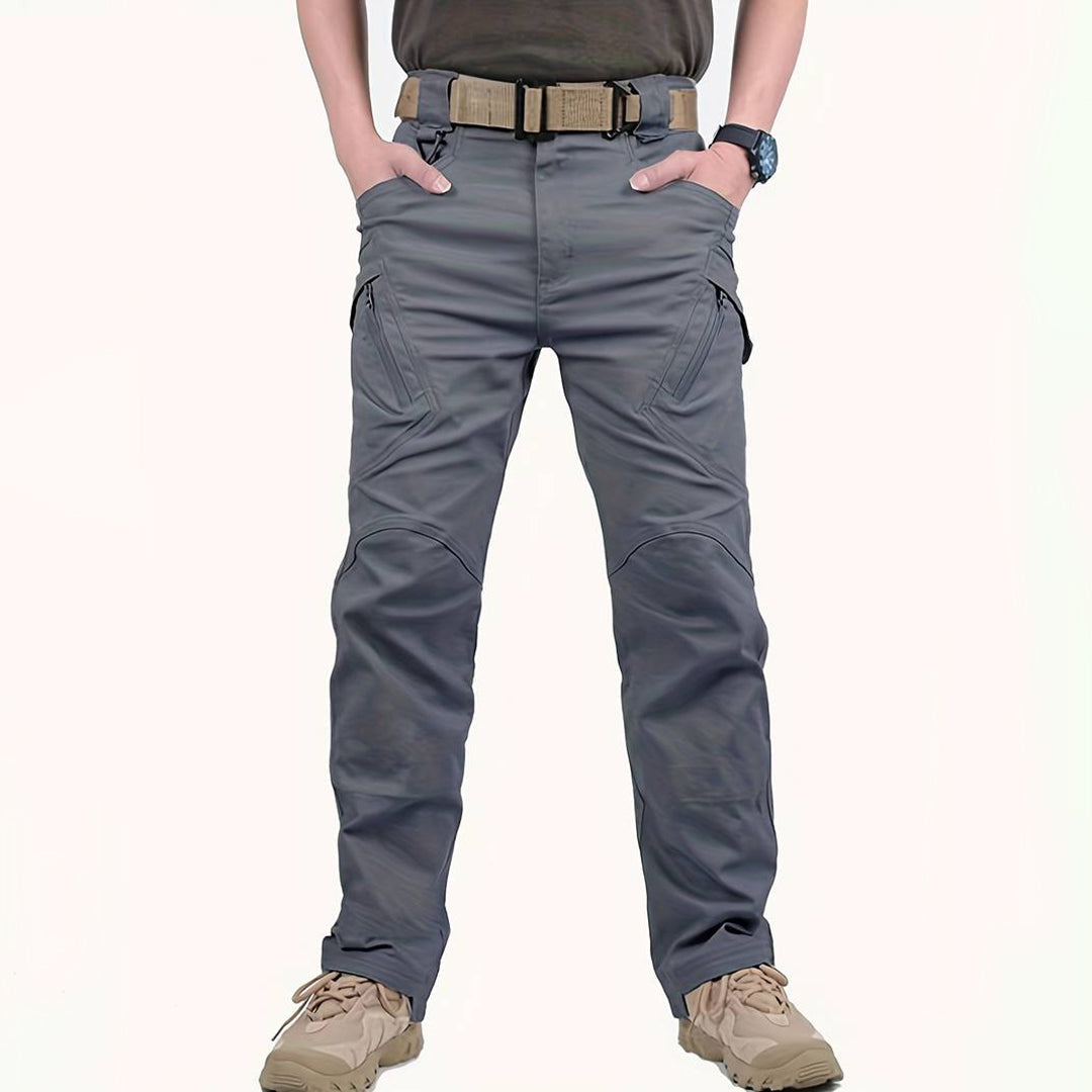 Durable men's cargo summer pants – relaxed fit, high-quality polyester, for outdoor activities 1