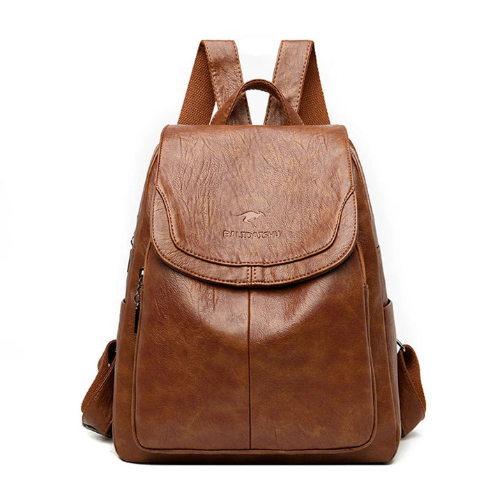 Durable women's leather backpack – structured design, premium quality, for work and daily use 5