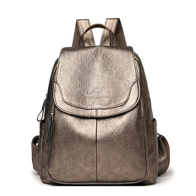 Durable women's leather backpack – structured design, premium quality, for work and daily use 7