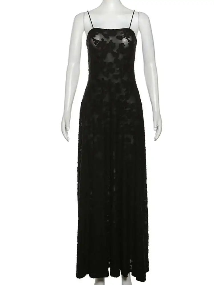 Elegant Backless Lace Maxi Dress for Women, Bodycon Evening Party Dress with Chic Design and Sophisticated Detailing 4
