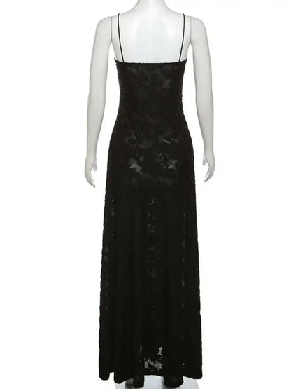 Elegant Backless Lace Maxi Dress for Women, Bodycon Evening Party Dress with Chic Design and Sophisticated Detailing 5
