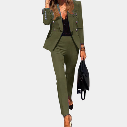 Elegante Damen 2-teilige Set – taillierte Blazer und Hose, hochwertige Materialien, für Büro und besondere Anlässe 1