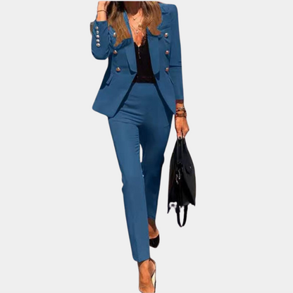 Elegante Damen 2-teilige Set – taillierte Blazer und Hose, hochwertige Materialien, für Büro und besondere Anlässe 3