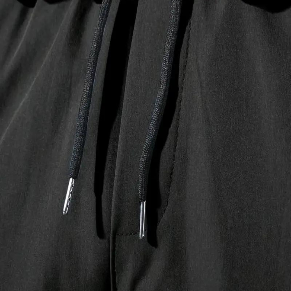 Flexible men's cargo pants – drawstring design, breathable polyester, for casual wear 4