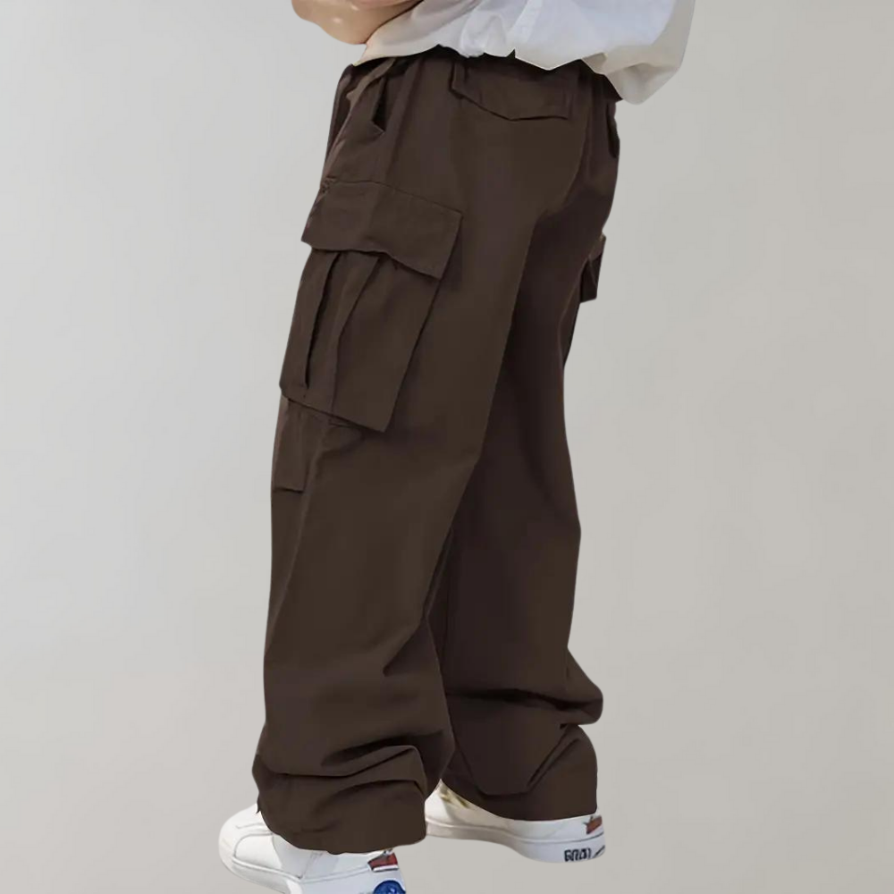 Flexible men's cargo pants – straight leg design, breathable fabric, for summer activities 4