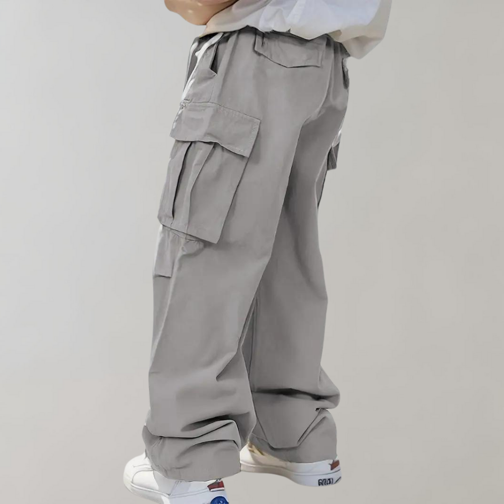 Flexible men's cargo pants – straight leg design, breathable fabric, for summer activities 8