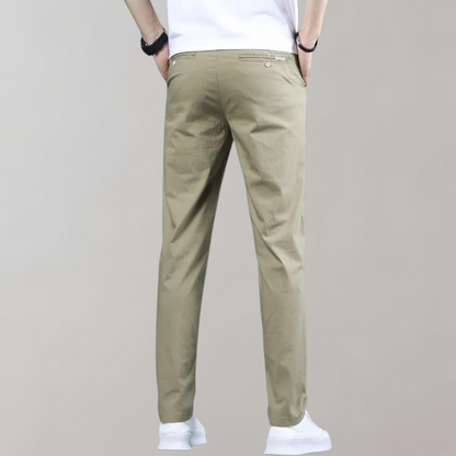 Flexible men's khaki pants – stretch fit, breathable cotton, for casual outings 3