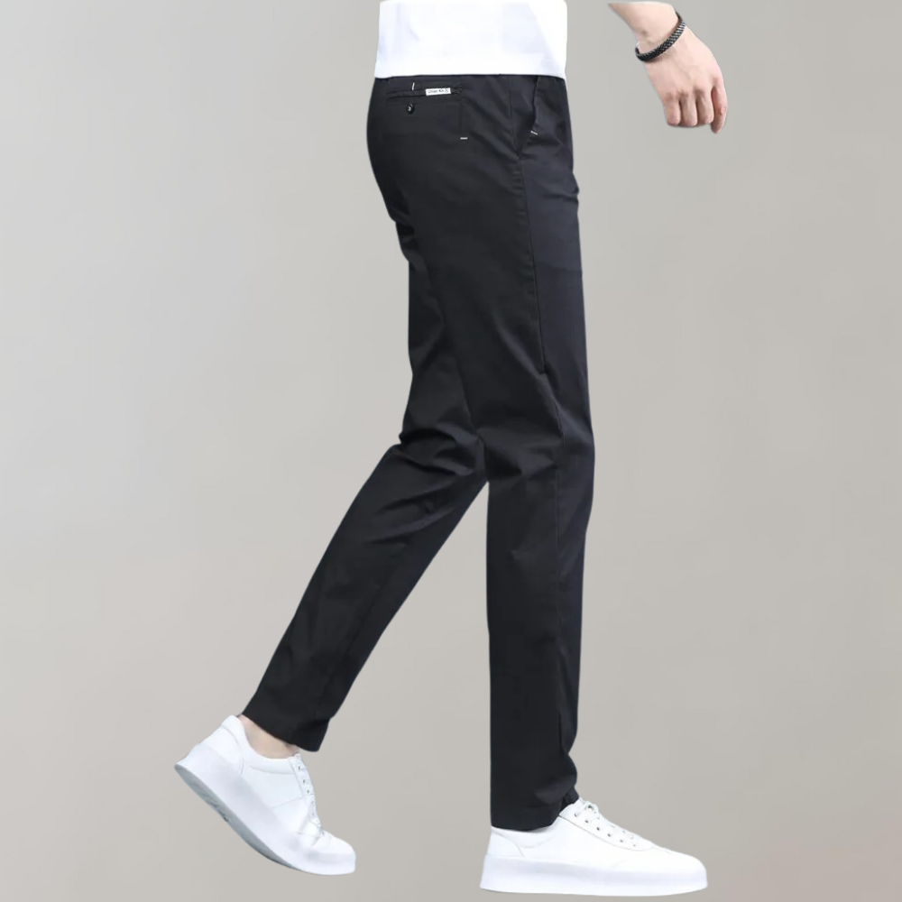 Flexible men's khaki pants – stretch fit, breathable cotton, for casual outings 7