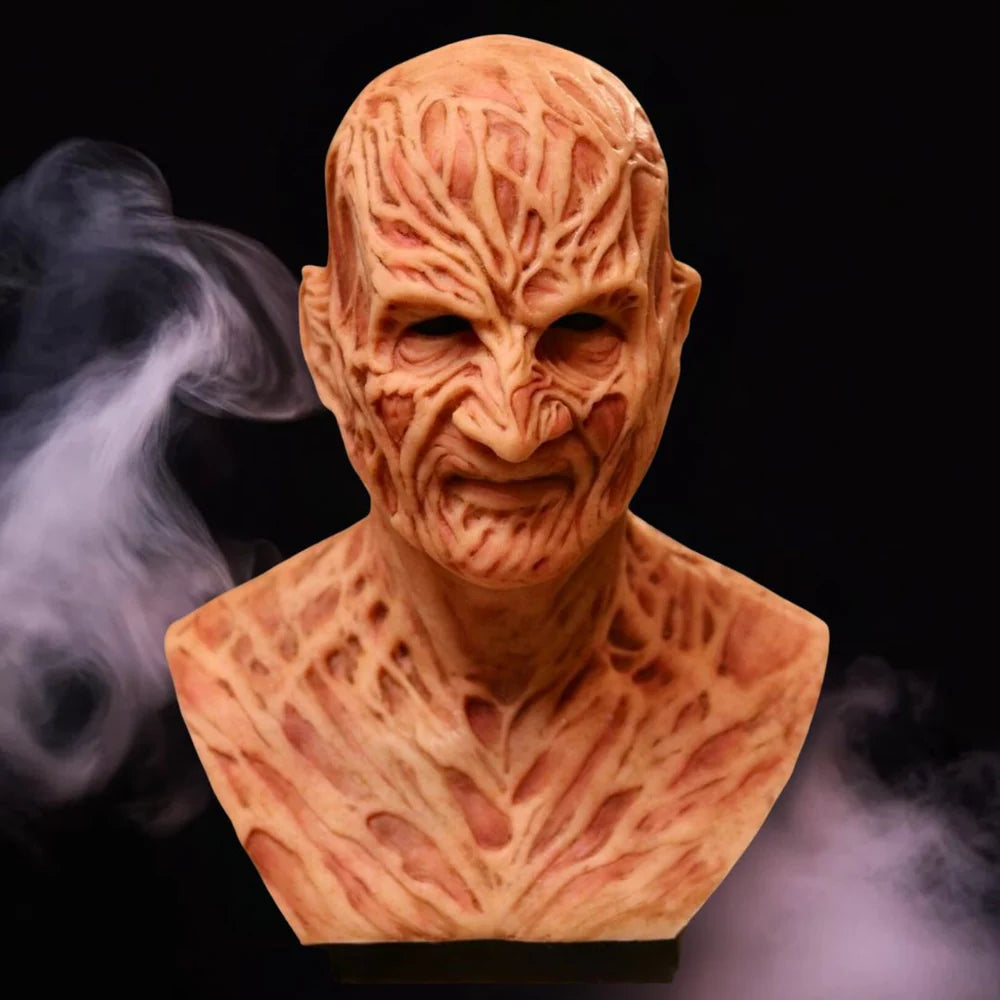 Máscara de silicona de zombi aterrador para Halloween 2025 – Prop de cosplay de horror realista de cabeza completa