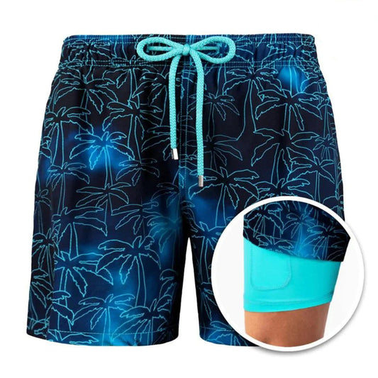 Stylish Men's Swimwear Quick-Dry Swim Trunks with Modern Fit and Practical Pockets for Beach and Pool-1