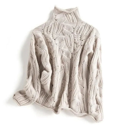 Soft Women’s Cashmere Sweater - Cable Knit, Cashmere, Casual