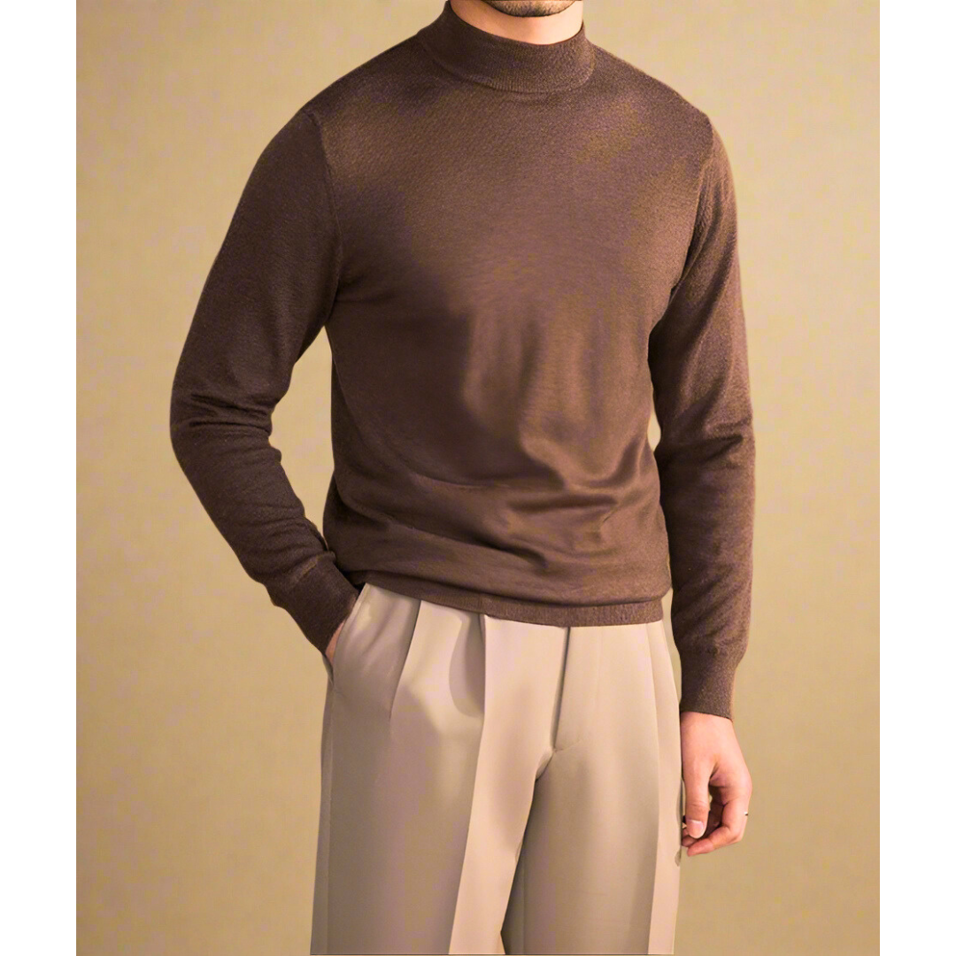 Soft Classic Men's Turtleneck Sweater - Fitted, Wool, Work
