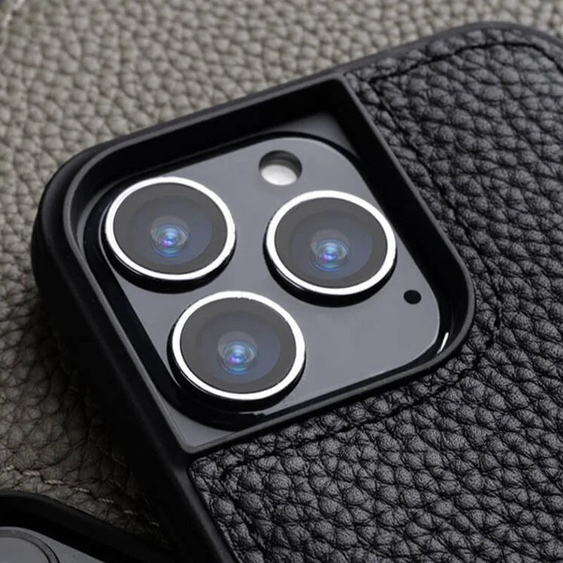 Lædercover til iPhone 13 Rød Slank Luksus Beskyttende Cover