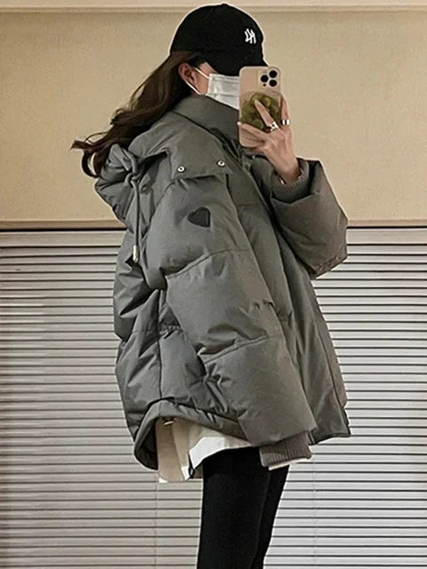 Insulating Women's Parka - Oversized Quilted, Winter