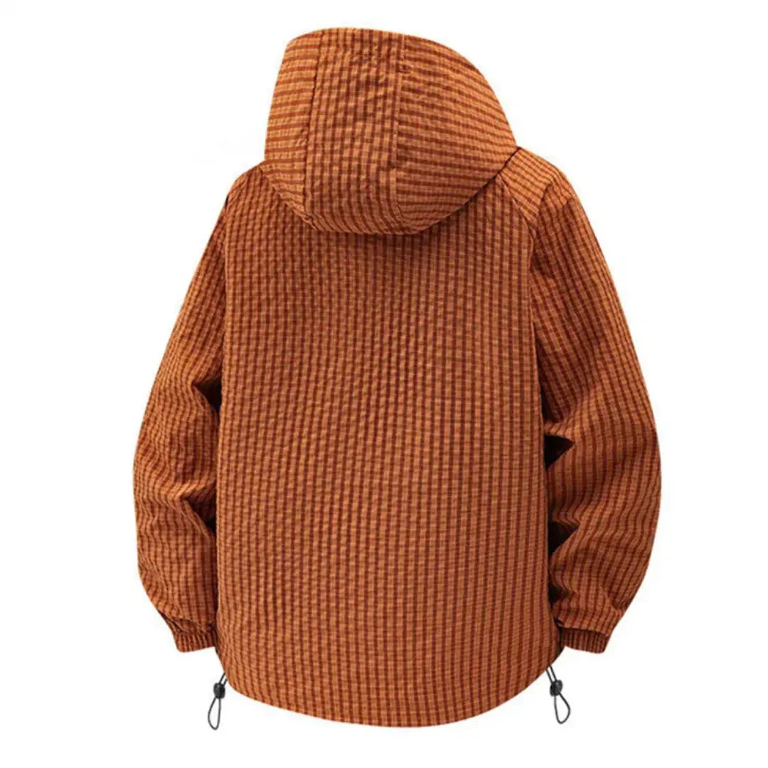 Lichtgewicht gewatteerde herenjas met capuchon - loszittend, warm