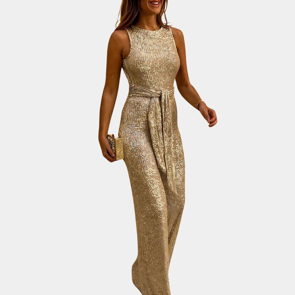 Glamorous women's sequin jumpsuit – fitted design, comfortable fabric, for weddings and parties 4