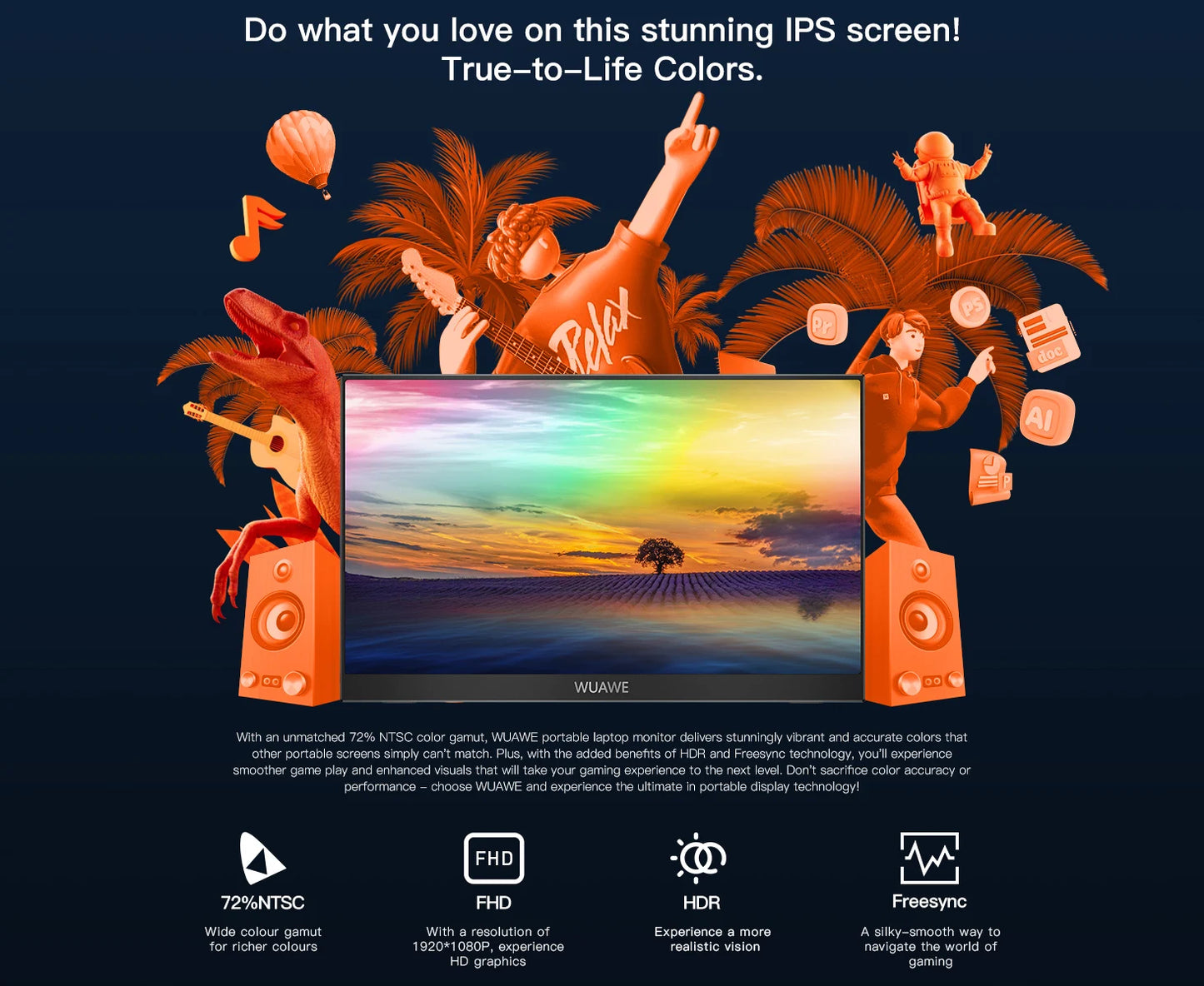 Monitor portátil de 15.6 pulgadas USB C HDMI HDR pantalla de viaje