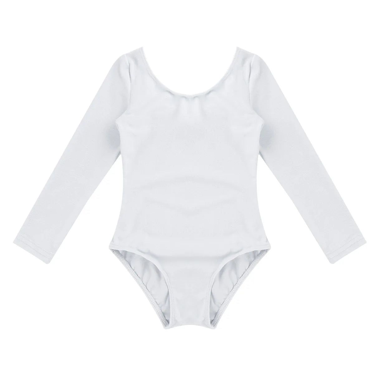 Soft, Durable Girls' Leotard - Long Sleeve, Polyamide, Elastane, Polyester, Dance Class