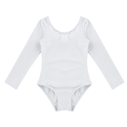 Soft, Durable Girls' Leotard - Long Sleeve, Polyamide, Elastane, Polyester, Dance Class