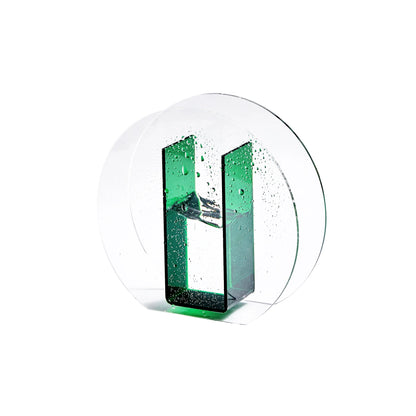 Jarrón acrílico tamaño M jarrón geométrico de mesa otoño 2025 reflejo de luz solar arcoíris decoración de escritorio para el hogar regalo