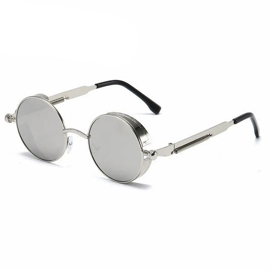 Metal Steampunk Sunglasses for Men Women Vintage Round Glasses Fashion High Quality Oculos de Sol