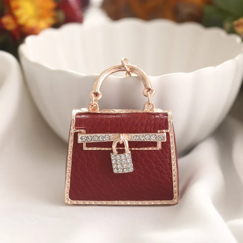 1+1 Free Birkin Inspired Mini Hand Bag - Creative Leather Bag Charm Keychain Ornament