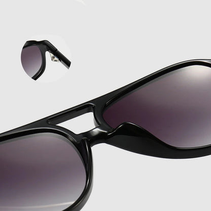 Retro Pilot Solbriller Unisex Motemessige Polariserte Solbriller Gradient Farge Utendørs Bruk