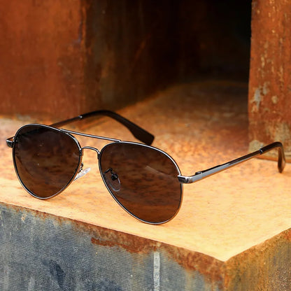 Occhiali da sole per aviatore per viso piccolo retro maschile UV400