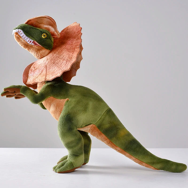 Peluche Dilophosaure Double Crête Dino Doux à Collectionner