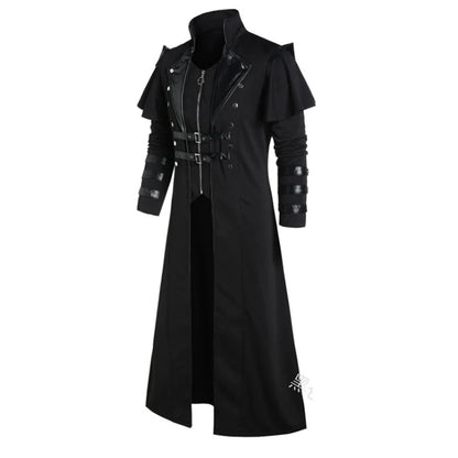 Steampunk gotisk trenchcoat Halloween-kostymejakke