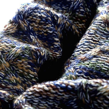 Soft Textured Men’s Sweater - Crewneck Knit, Cotton Casual