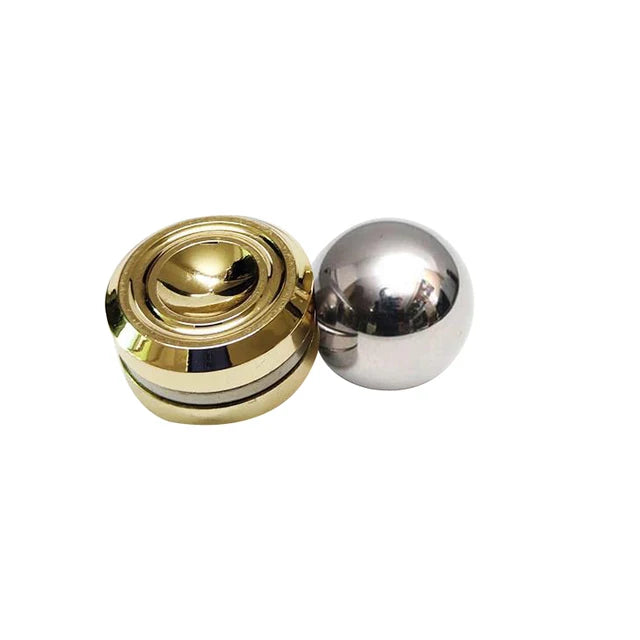 Magnetic Metal Gyroscope Fidget Toy Chrome Stress Reliever