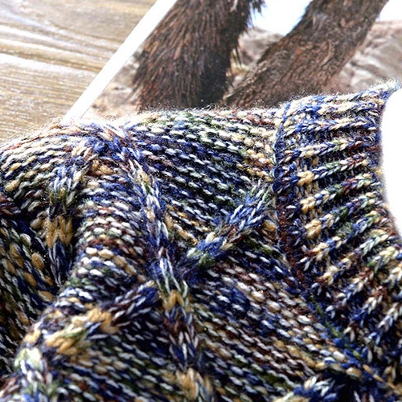 Soft Textured Men’s Sweater - Crewneck Knit, Cotton Casual