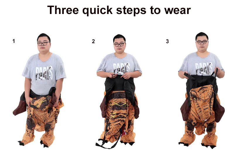 T-Rex Inflatable Halloween Cosplay Dinosaur Costume for Adults Men Women Carnival Party 2026