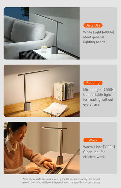LED Desk Lamp Foldable Dimmable Eye Protection Study