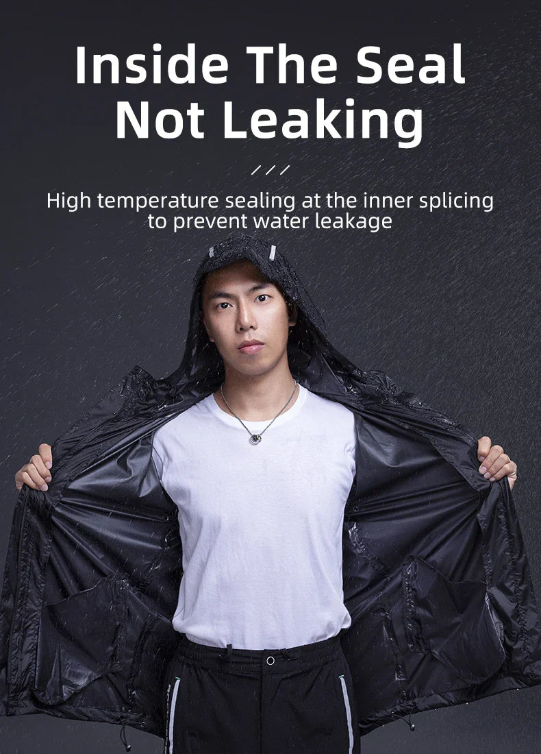 Chaqueta impermeable para ciclismo de hombre - con capucha, nylon, para lluvia