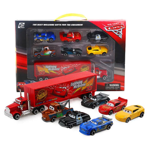 Disney Pixar Cars 3 Juego de juguetes de metal fundido a presión - 7 piezas Rayo McQueen y Jackson Storm Regalo para niños