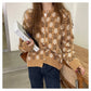 Cozy Knitted Autumn Cardigan for Women - Sweet Preppy Style, Loose Fit Knitwear for Holidays, Cute Thickened Sweater Coat