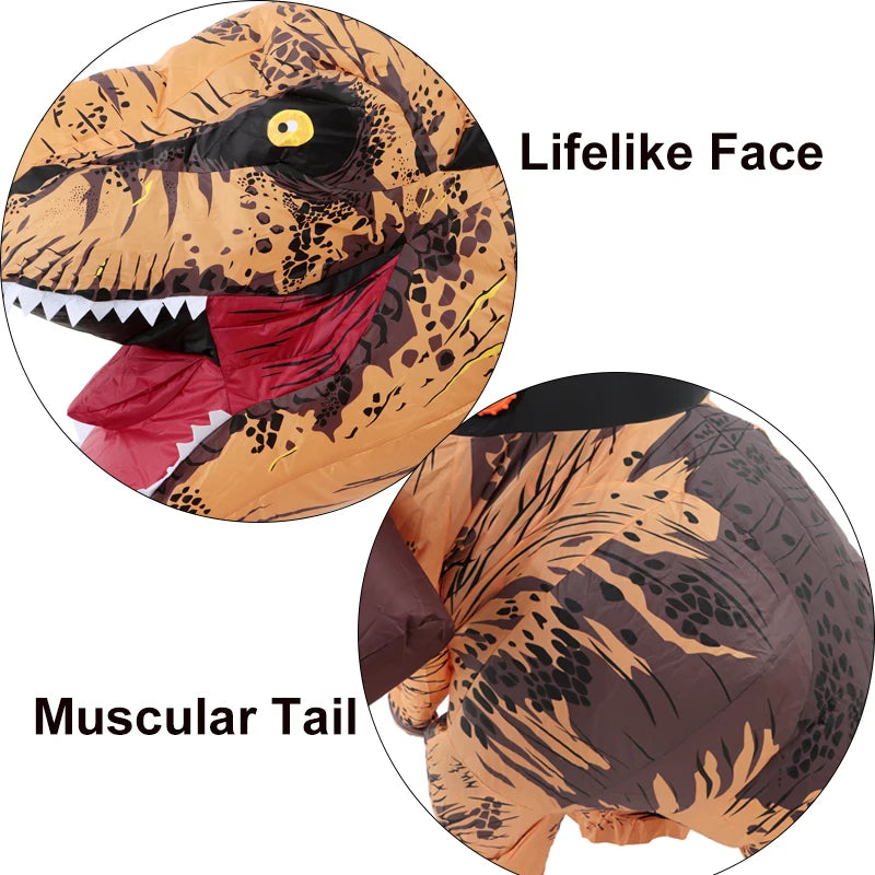 T-Rex Inflatable Halloween Cosplay Dinosaur Costume for Adults Men Women Carnival Party 2026