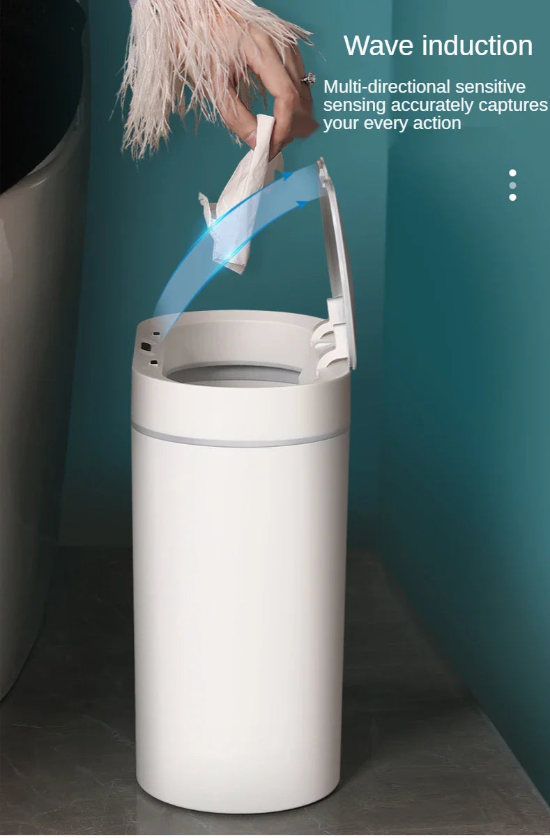 Sensor Trash Can Touchless 8L Kitchen Bathroom Bin Compact