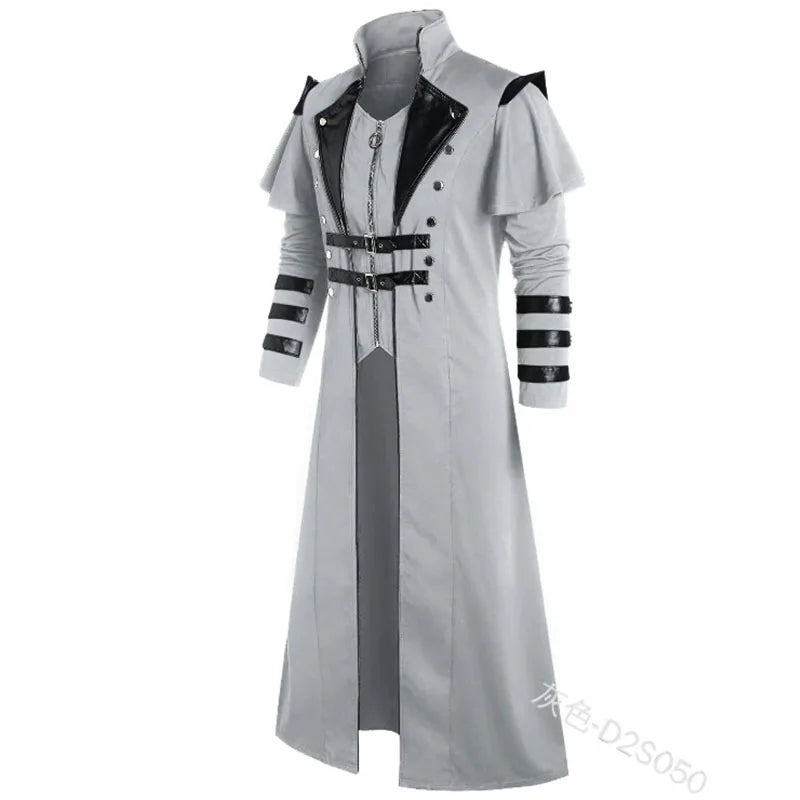 Steampunk gotisk trenchcoat Halloween-kostymejakke