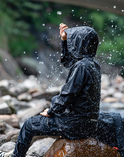 Chaqueta impermeable para ciclismo de hombre - con capucha, nylon, para lluvia